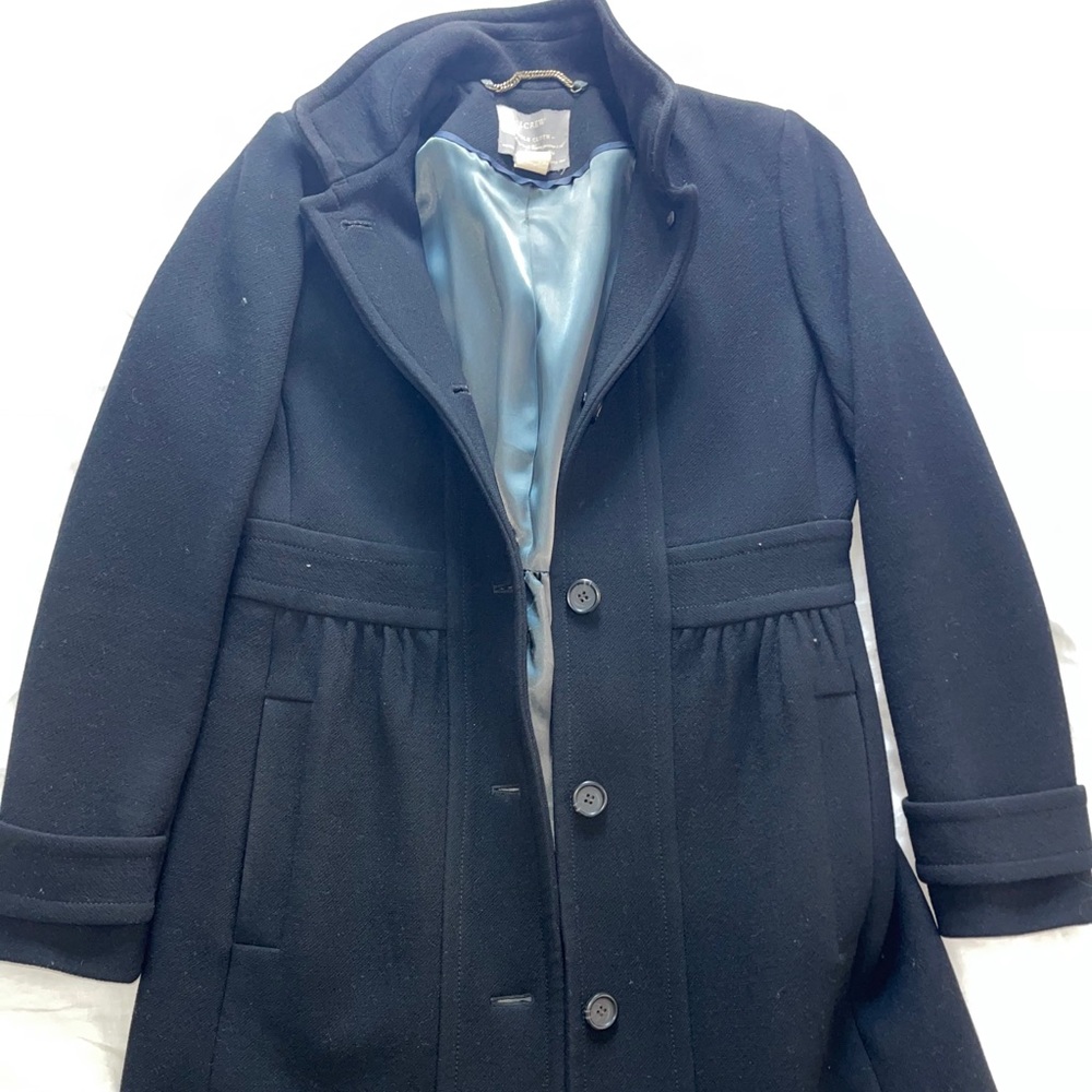 J. Crew Black Peacoat
